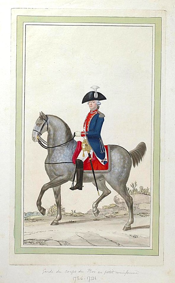 Nicolas Hoffmann - Garde du Corps du roi en petit uniforme 1786-1791