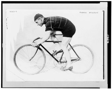 Norman Anderson on a racing bicycle, Nov. 5, 1914 LCCN95502427
