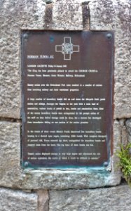 Norman Tunna memorial at Woodside plaque