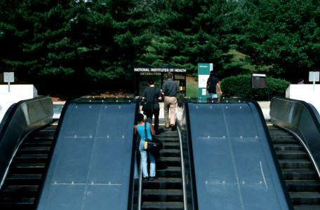 NIH metro escalators photo