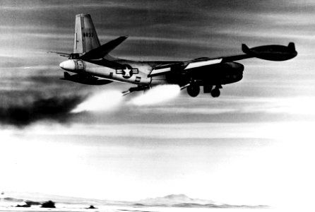 North American RB-45C (SN 48-033) rocket-assisted take off. 061023-F-1234S-014