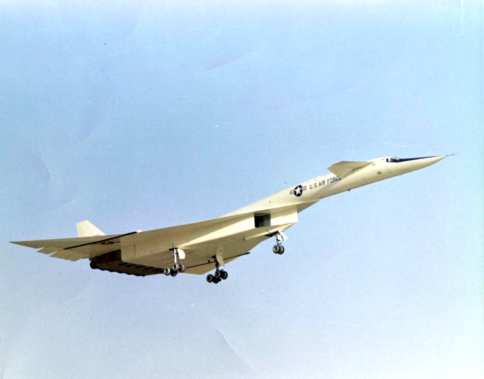 North American XB-70A Valkyrie in flight landing configuration 061122-F-1234P-024
