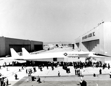 North American XB-70A Valkyrie side view at the rollout at the North American Aviation Inc facilities 061122-F-1234P-013