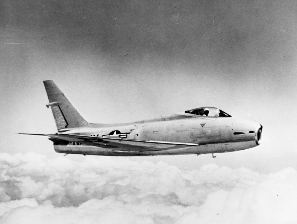 North American FJ-4 Fury in flight c1957