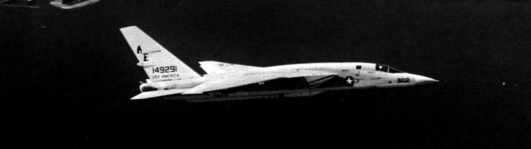 North American RA-5C Vigilante of RVAH-13 in flight, in 1968