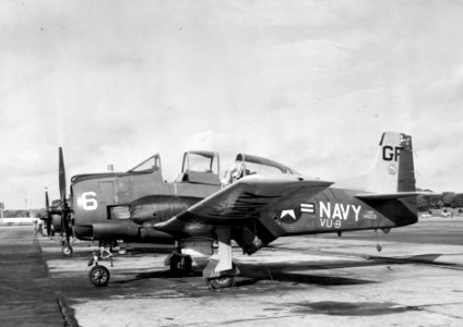 North American T-28BD Trojan of VU-8 in the early 1960s (NNAM.1996.488.162.025)