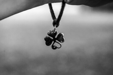 Bracelet clover black and white photo