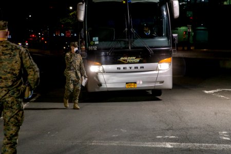 Night Watch 3 2 Marines Screen personnel in NYC for the USNS Comfort (49826285163) photo