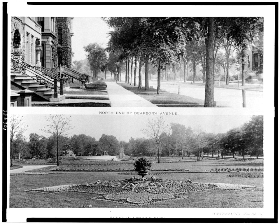 North end of Dearborn Avenue. Scene in Lincoln Park LCCN93500499