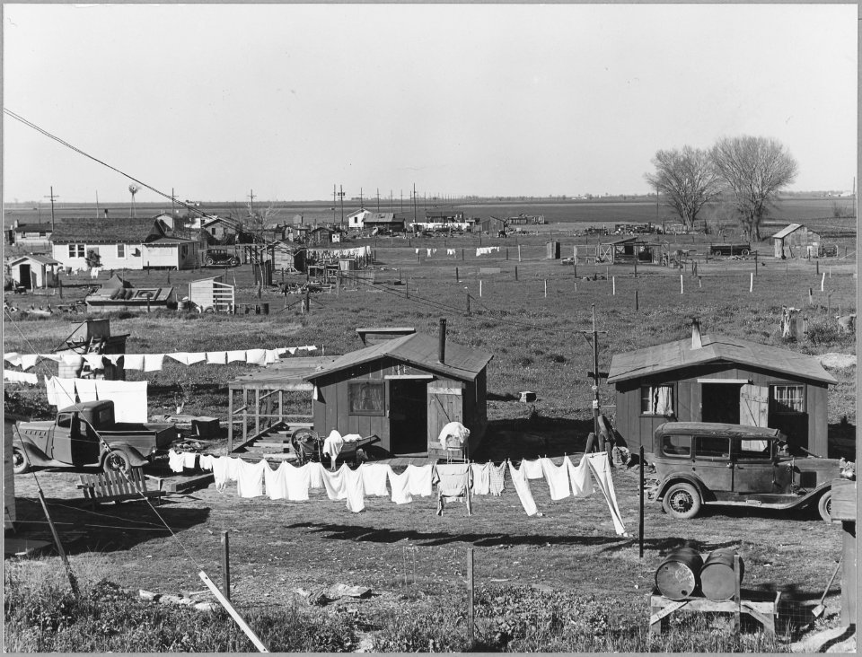 North of Sacramento, Sacramento County, California. Looking down from Natomas Levee, outside the cit . . . - NARA - 521698