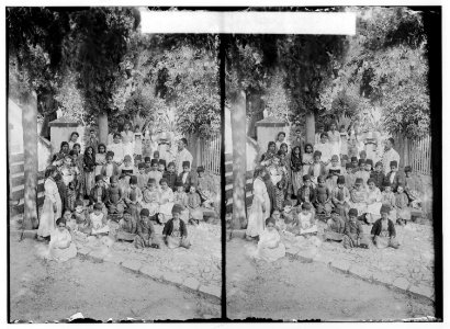 Northern views. English Mission school children, Nablus LOC matpc.01060