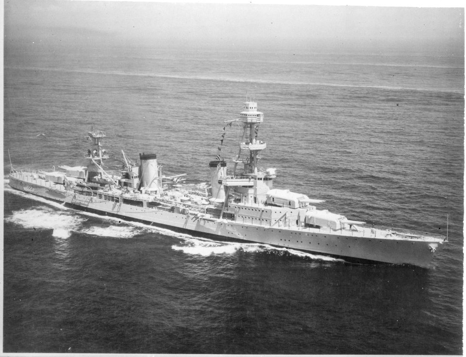 Northampton (heavy CA26). Aerial, starboard beam, underway, 08-23-1935 - NARA - 520786