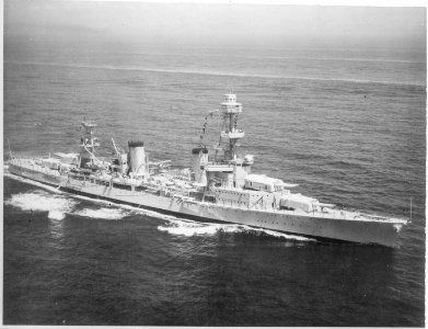Northampton (heavy CA26). Aerial, starboard beam, underway, 08-23-1935 - NARA - 520786