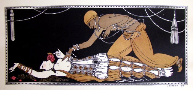 Nijinsky, Vaslav (1890-1950) e Rubinstein, Ida (1880-1960) - 1913 - Barbier, George (1882-1932) - Nijinsky (in Schéhérazade, Paris, 1910), 1913 7
