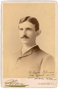 Nikola Tesla by Sarony c1885 photo