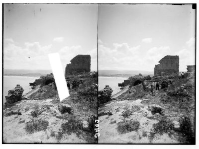 Northern views. Athlit. Silhouette of Crusader castle LOC matpc.02809