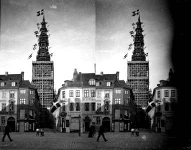 Nikolaj Kirke set fra Højbro Plads, 1908-1910 (b)