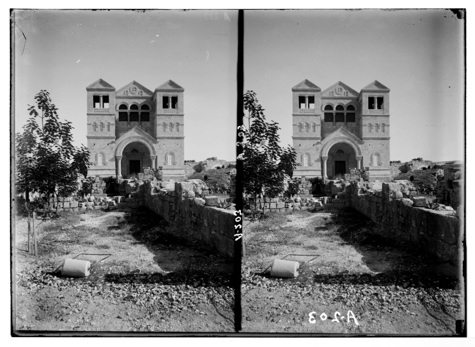Northern views. Church on Mt. Tabor LOC matpc.05152