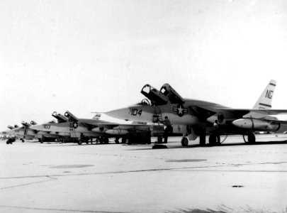 North American RA-5C Vigilantes of RVAH-5 at Naval Air Station Sanford, Florida (USA), 2 July 1964 (USN 1103079)
