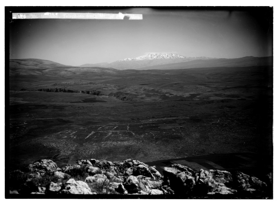 Northern views. Mt. Hermon, telephoto from Mt. of Beatitudes LOC matpc.05538