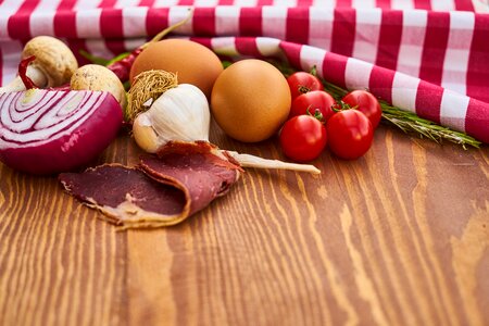 Egg tomato pepper