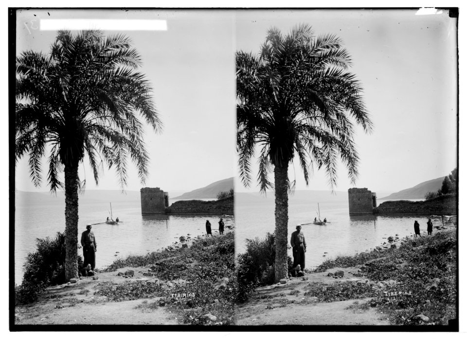 Northern views. Lakeside and old tower (Tiberias) LOC matpc.05542