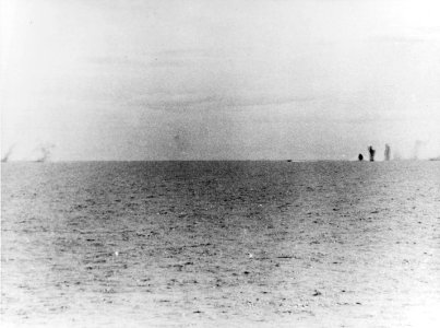 North Vietnamese motor torpedo boat under fire on 2 August 1964
