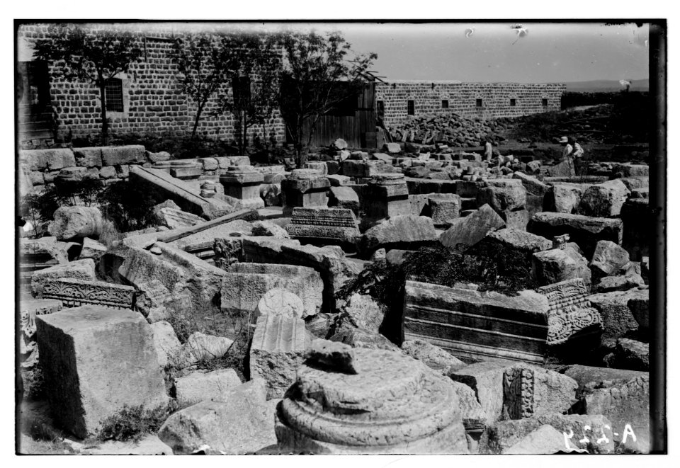 Northern views. Remarkable remains of the synagogue at Capernaum. Ml of fragments LOC matpc.05170