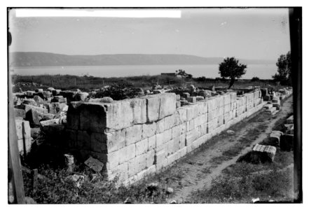 Northern views. Remarkable remains of the synagogue at Capernaum. Remains of western wall of the synagogue LOC matpc.05171