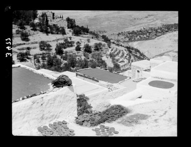 Northern views. Safad and the Mission compound. Flat roofs covered with drying wheat LOC matpc.15356 photo
