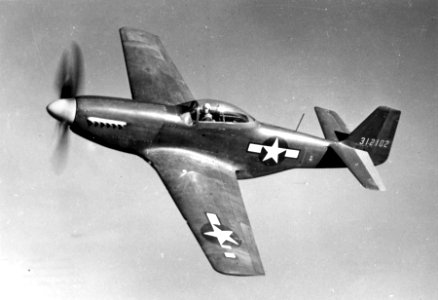 North American P-51D prototype in flight SN 43-12102; Modified P-51B 061023-F-1234P-021