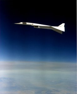North American XB-70A Valkyrie in flight with wings drooped to 65 percent position 061122-F-1234P-026