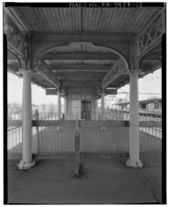 North-East view; Canopy structural detail - North Philadelphia Station