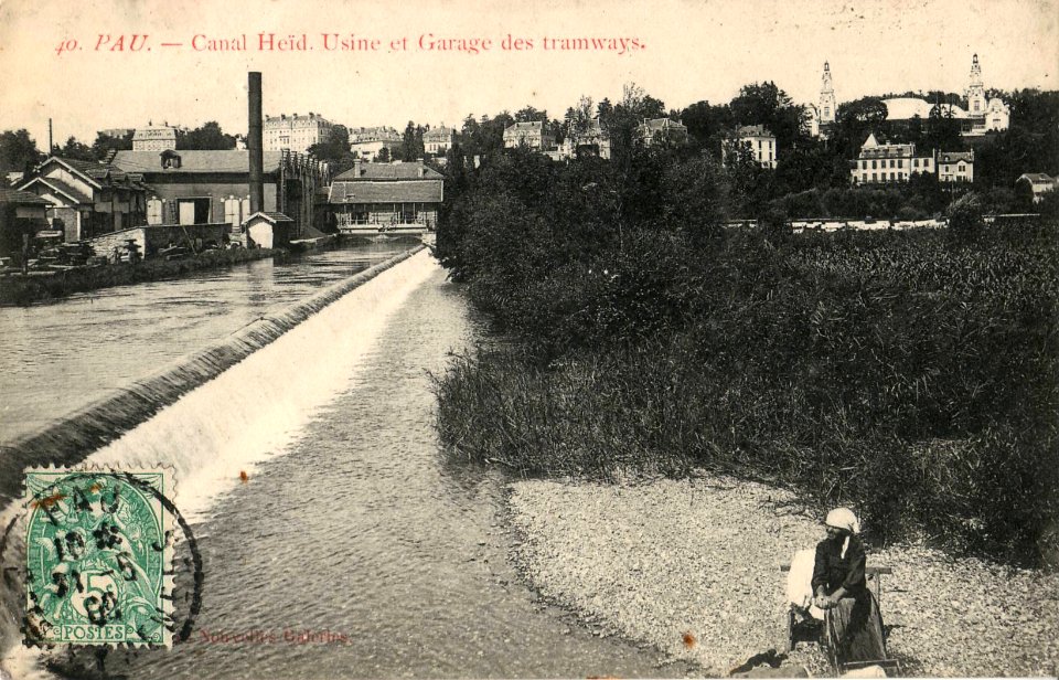 Nouvelles Galeries 40 - PAU - Canal Heid - Usine et Garage des tramways