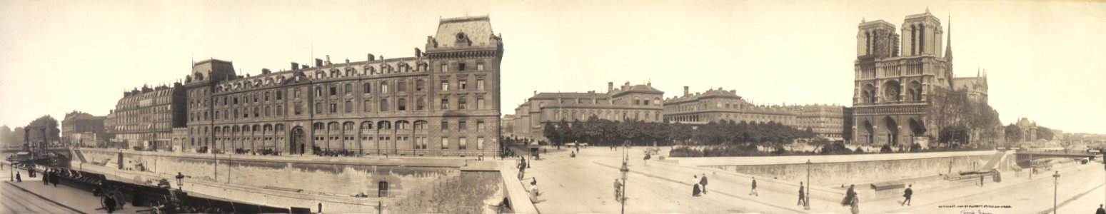 Notre Dame and Prefecture of Police, Paris, France, ca. 1909