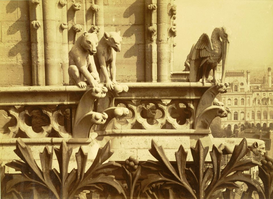 Notre Dame de Paris. Tower with Chimeras, ca. 1865-ca. 1886