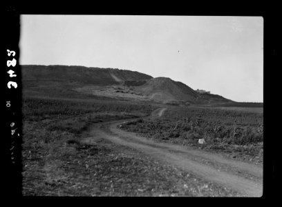 Northern views. Megiddo. Tell el-Mutesellim showing excavation dumps LOC matpc.15360