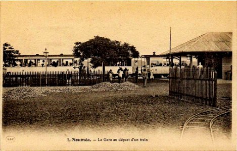 Nouvelle Calédonie - Nouméa - La Gare au depart d'un train