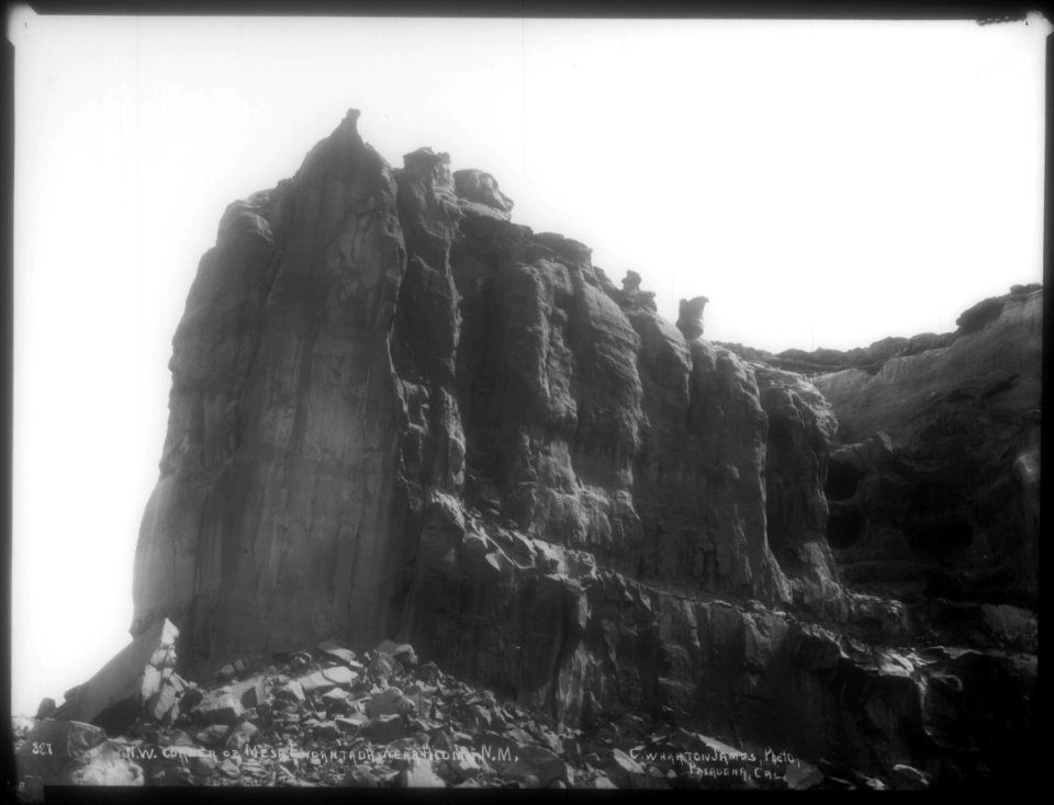Northwest point of Mesa Encantada, near Acoma, New Mexico, ca.1900 (CHS-4731)