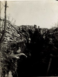 Offiziersgruppe des Infanterieregiments 47. Kommando in der Postdoline. (BildID 15574136)