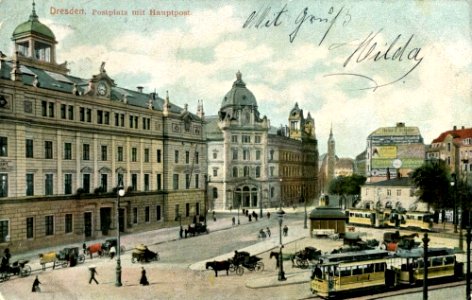 Oficina postal y telecomunicaciones postplatz bella época Dresde