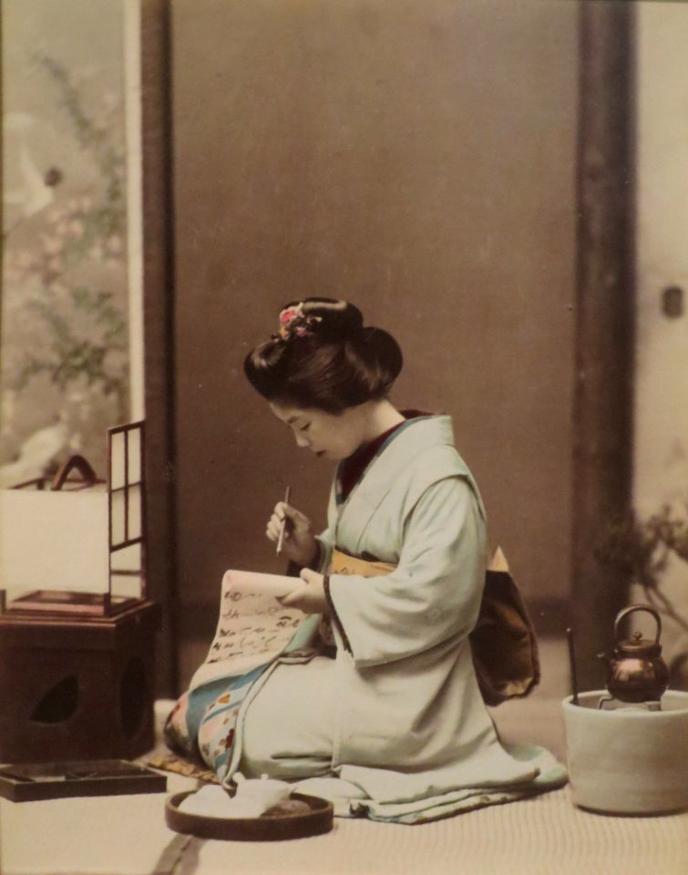 Woman Writing a Letter by Ogawa Kazumasa, Honolulu Museum of Art