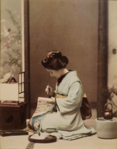 Woman Writing a Letter by Ogawa Kazumasa, Honolulu Museum of Art