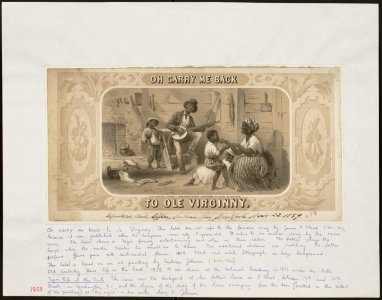 Oh carry me back to ole Virginny - Lith. & printed in colors by Robertson, Seibert & Shearman, New York. LCCN93510468