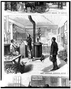 Ohio. The busy life of a president-elect of the United States-General Garfield at his home at Mentor. Gen. Garfield's business office LCCN93502867