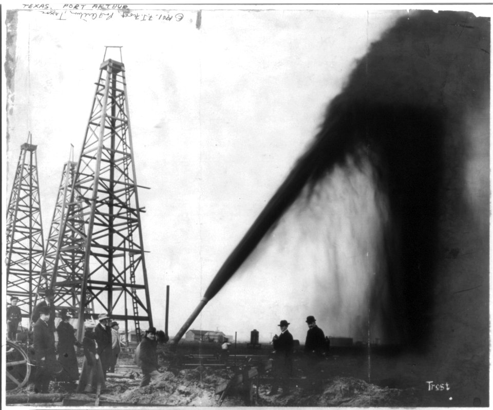Oil gusher, Port Arthur, Texas LCCN2006678003