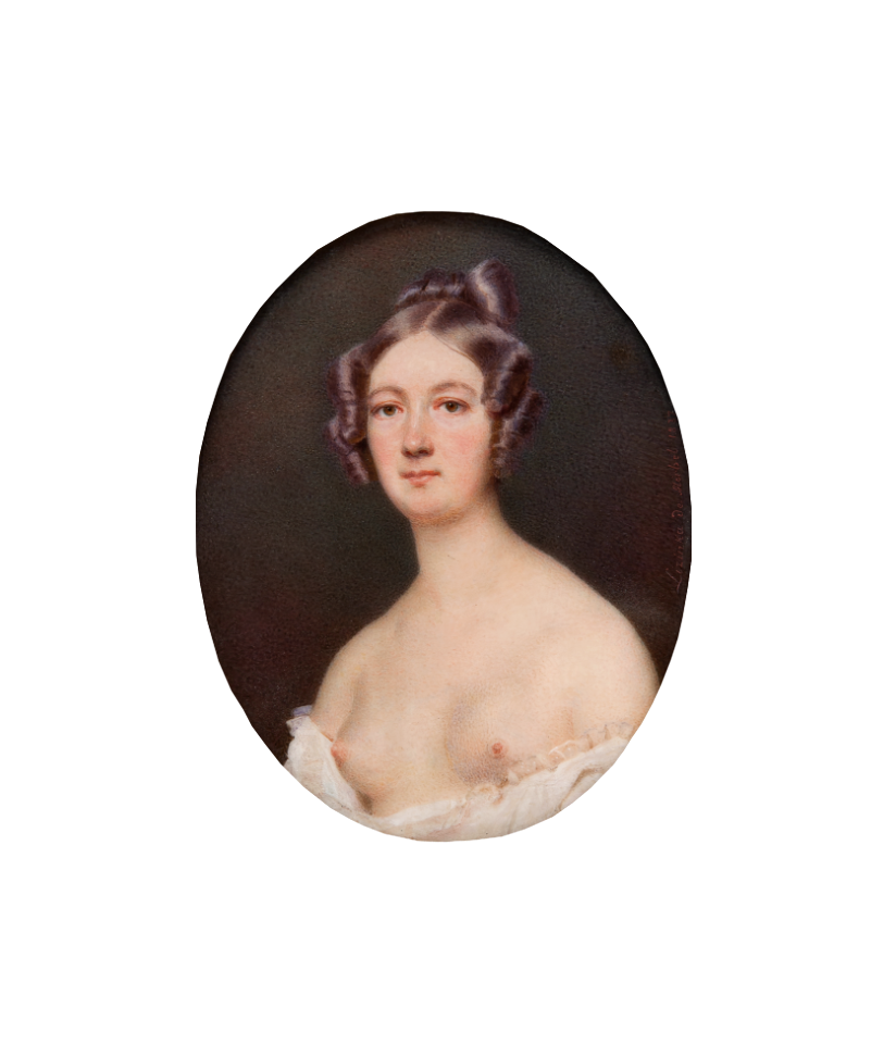 Okänd kvinna med blottade bröst (Lizinka Aimée Zoé de Mirbel) - Nationalmuseum - 179805