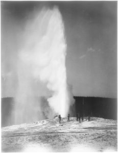 Old Faithful in eruption. Yellowstone National Park - NARA - 517627