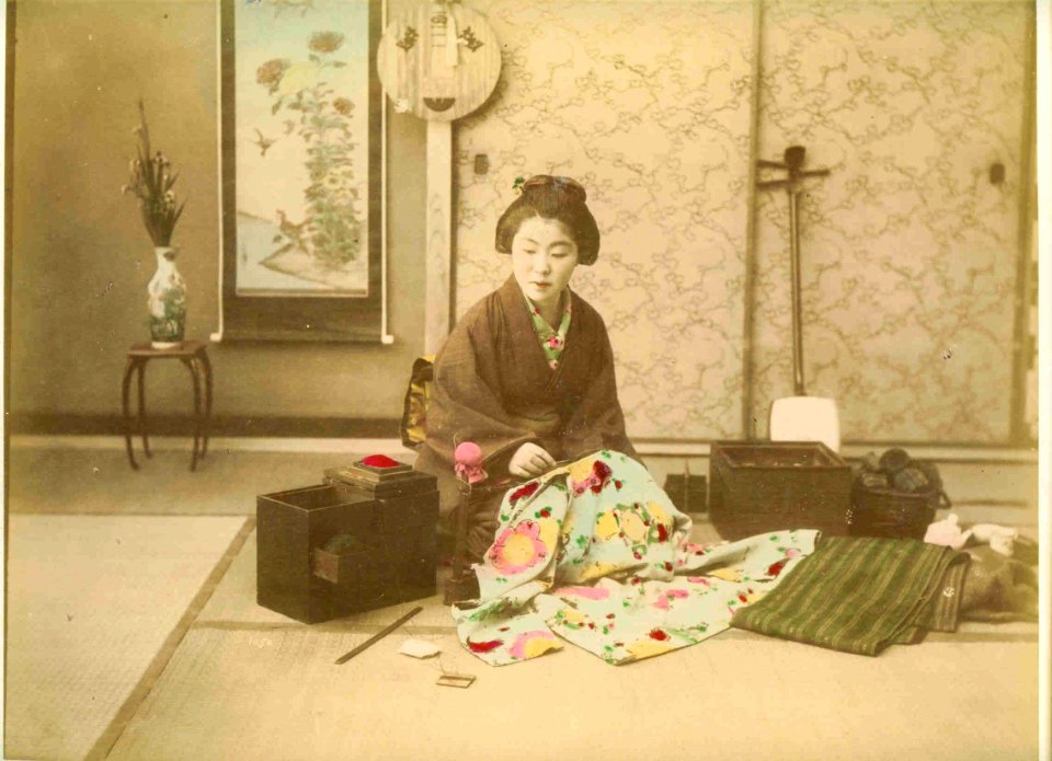 Ogawa Kazumasa - Woman sewing