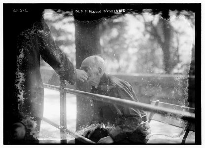Old fireman overcome LCCN2014699203